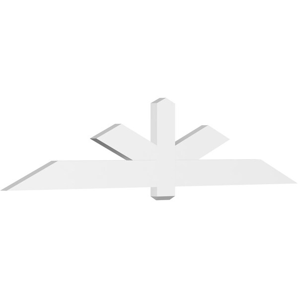 Ekena Millwork Kennewick Architectural Grade PVC Gable Bracket, 96"W x 20"H x 2"D x 6"F, 5/12 Pitch GBP096X20X0206KEN00 - main